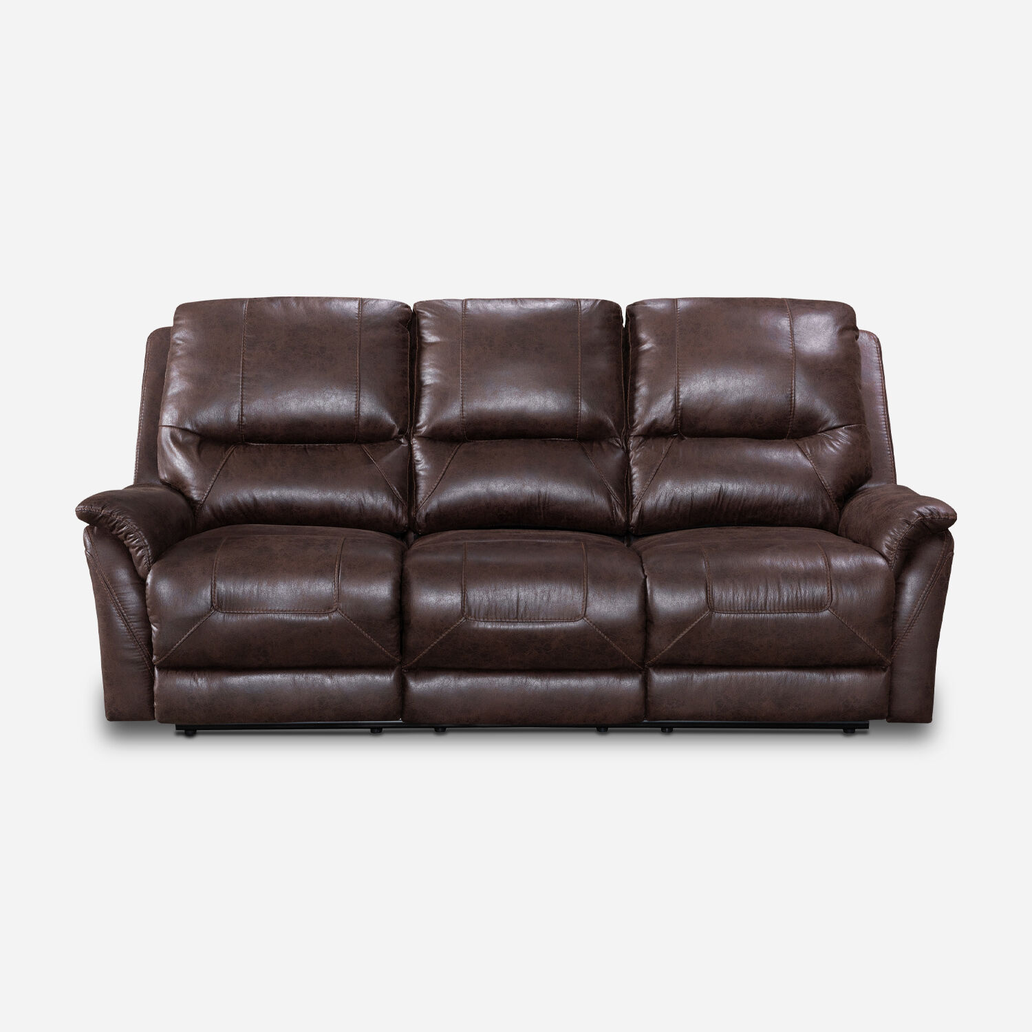 Sof&aacute; 3 Cuerpos Reclinable Toledo Walnut