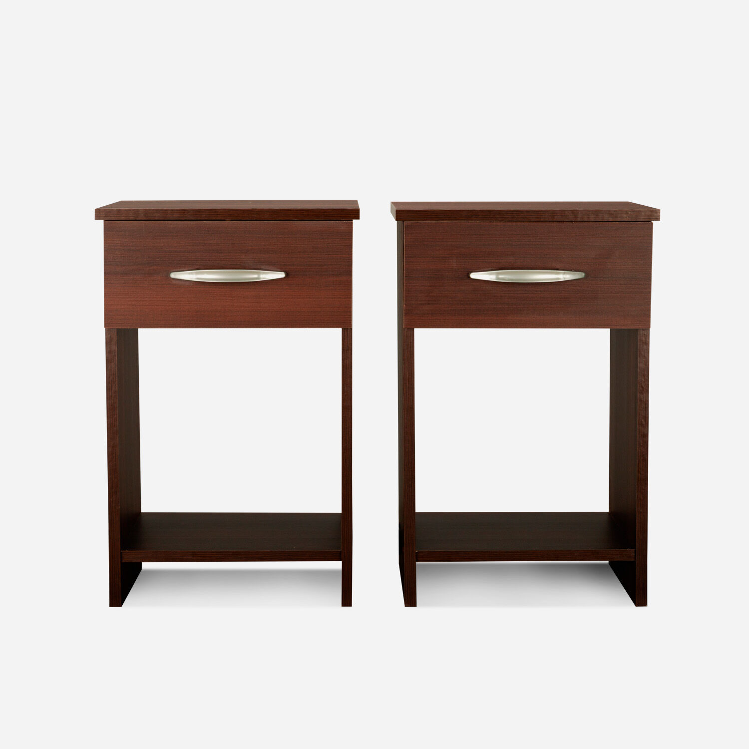 Respaldo 2 Plazas + 2 Veladores Chocolate