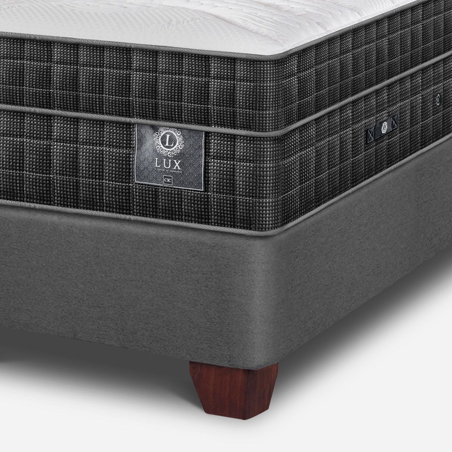 Box Spring 2 Plazas Lux Base Dividida + Set Monterrey