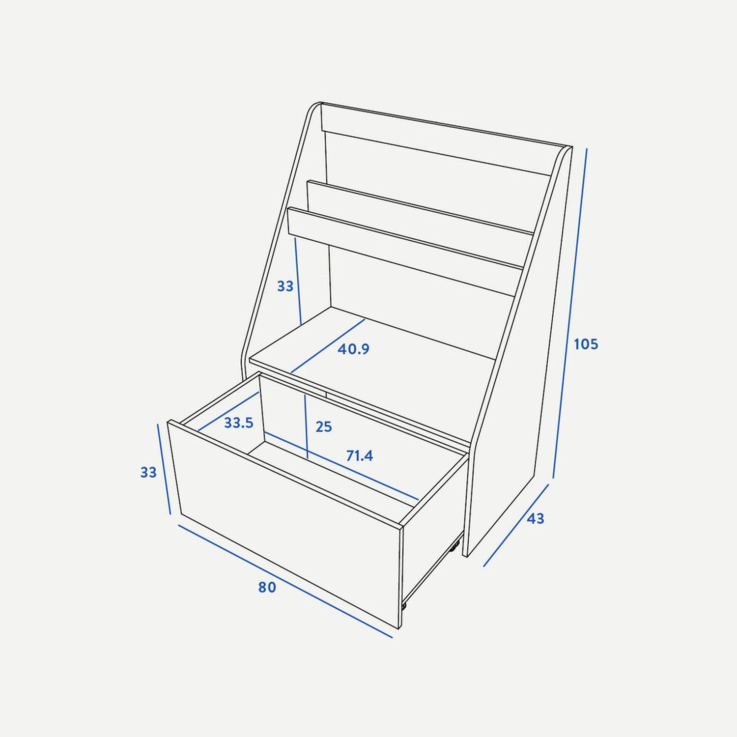 Estante Librero Kids Blanco