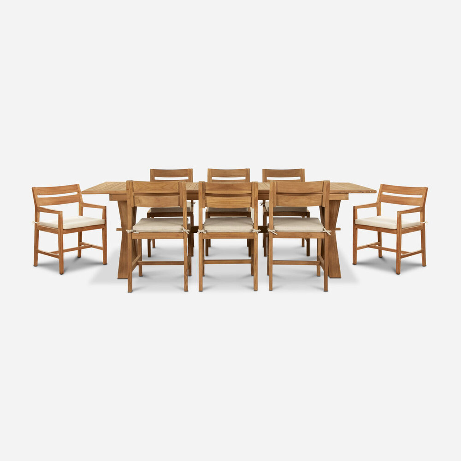 Juego de Comedor para Terraza Teka 6 Sillas 2 Sitiales Aruba
