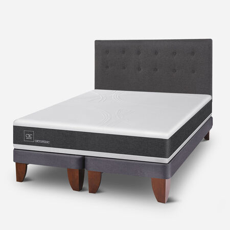Cama Europea 2 Plazas Ortopedic Base Dividida + Respaldo &Eacute;ufrates