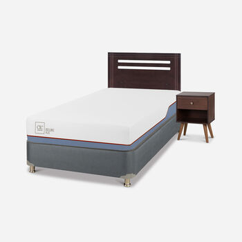 Cama Americana 1,5 Plazas Excellence Plus + Set M&uacute;nich Chocolate