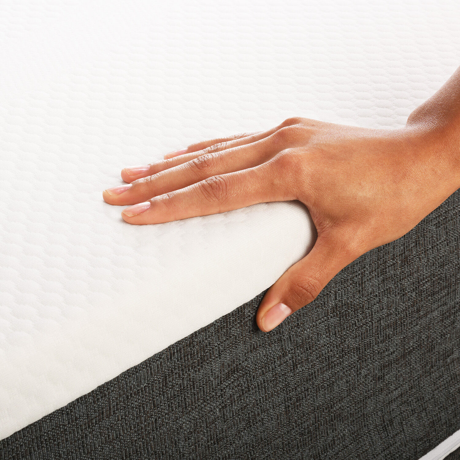 Cama Europea 2 Plazas Ortopedic Base Normal + Veladores N&iacute;ger