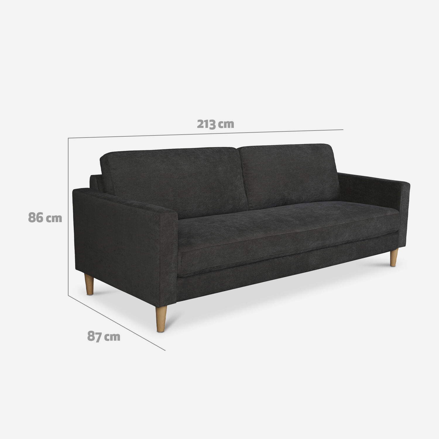 Sof&aacute; 3 Cuerpos Londres Gris