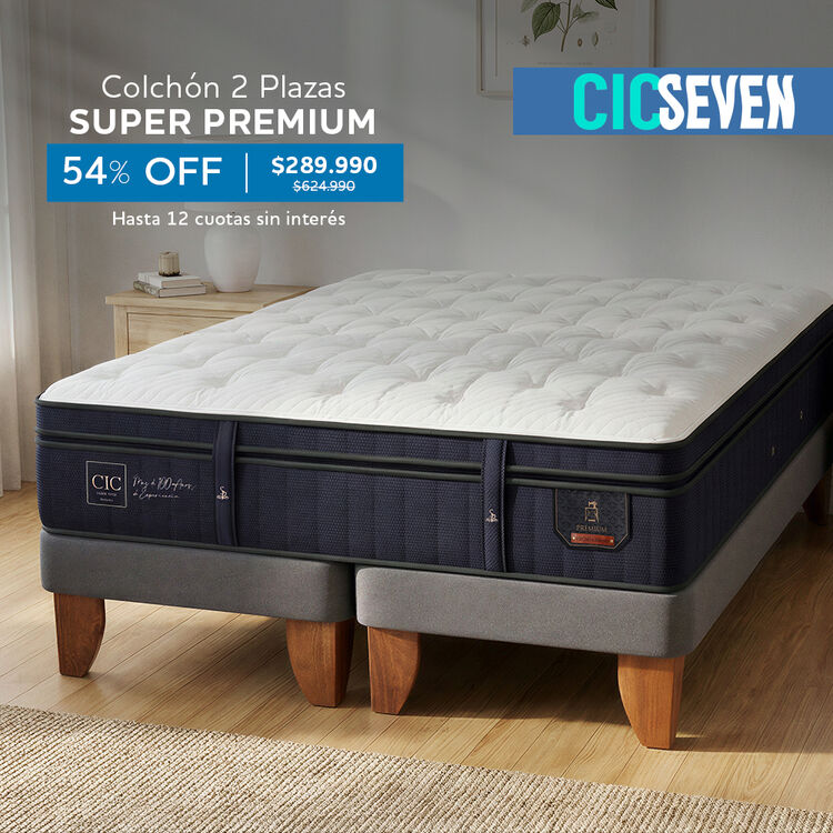 Ofertas de hasta 65% en camas y colchones en cic.cl