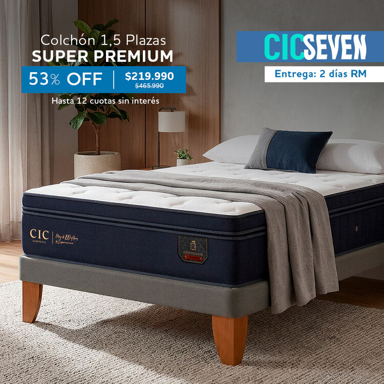 Ofertas de hasta 65% en camas y colchones en cic.cl