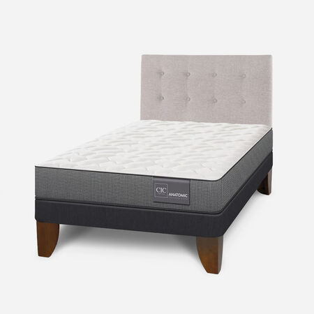 Cama Europea 1,5 Plazas Anatomic + Set Tigris