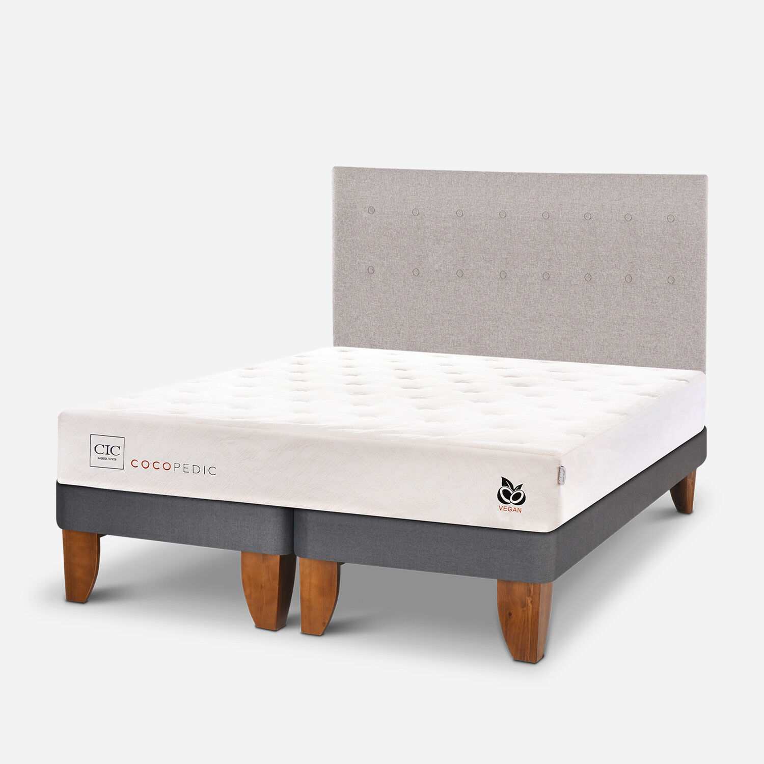 Cama Europea King Cocopedic + Respaldo Tigris