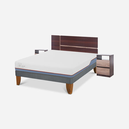 Cama Europea 2 Plazas Excellence Plus Base Normal + Set Enio