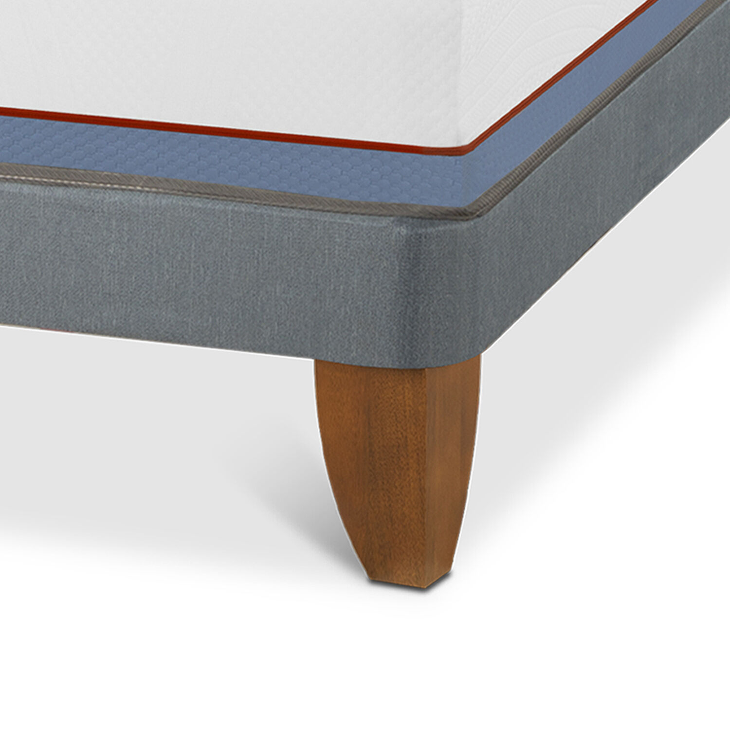 Cama Europea 2 Plazas Excellence Plus Base Dividida + Respaldo Dubl&iacute;n Negro