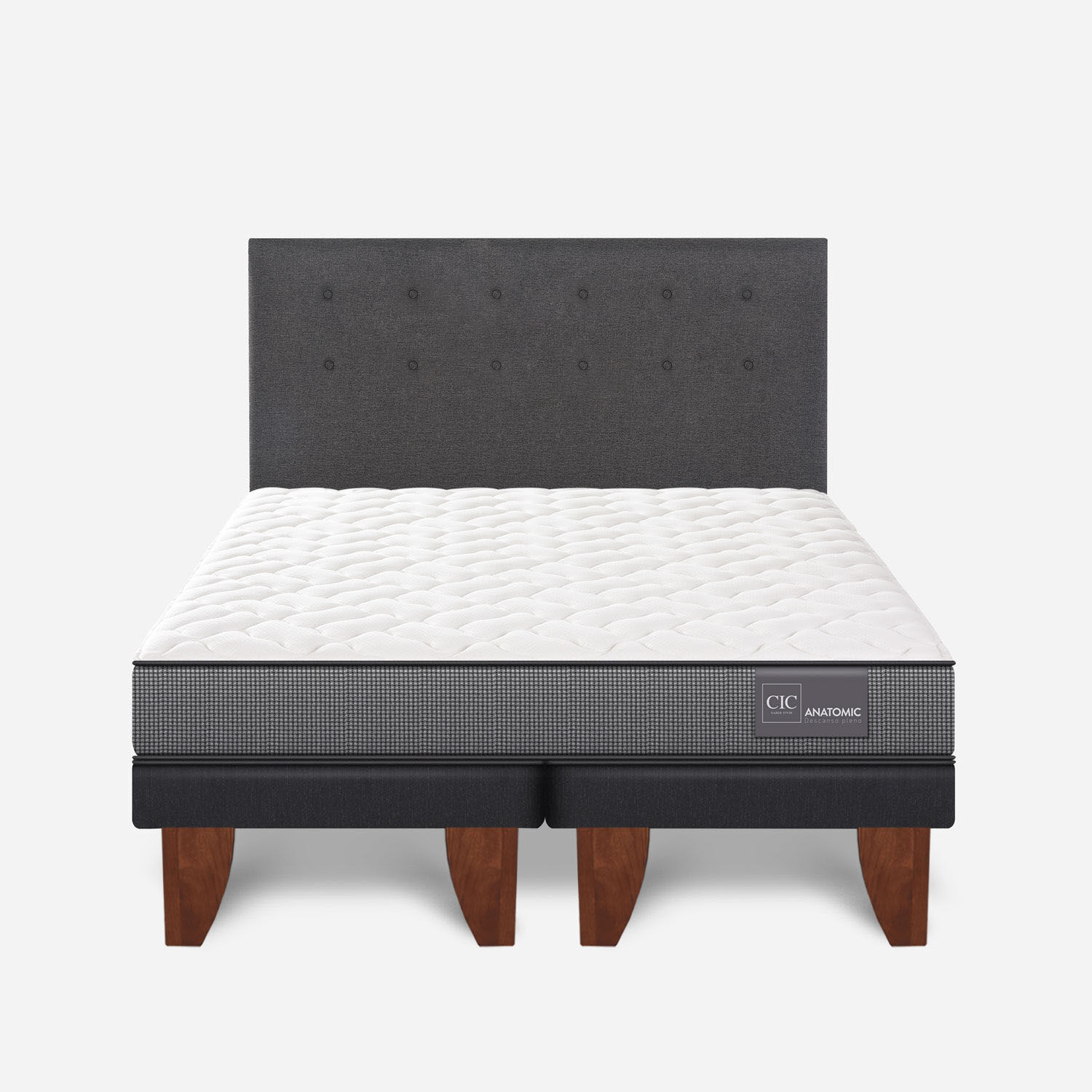 Cama Europea 2 Plazas Anatomic Base Dividida + Respaldo &Eacute;ufrates