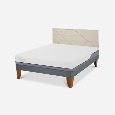 Cama Europea 2 Plazas Excellence Plus Base Normal + Respaldo Villarrica Alpino