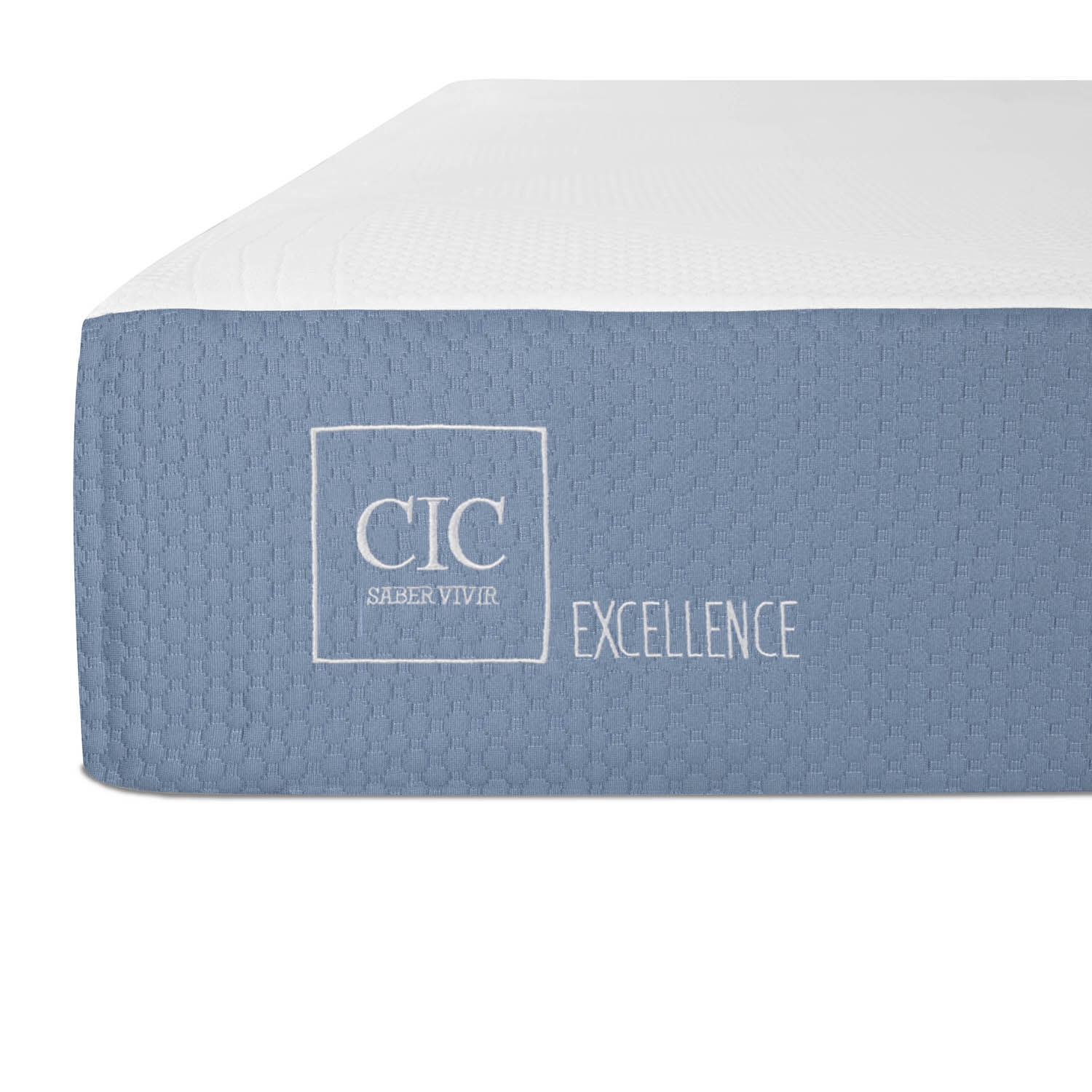 Cama Europea 2 Plazas Excellence Base Normal + Set Villarrica Gris