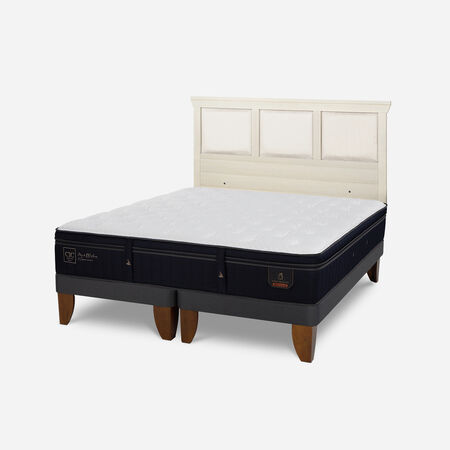 Cama Europea King Super Premium + Respaldo Torino Alpino