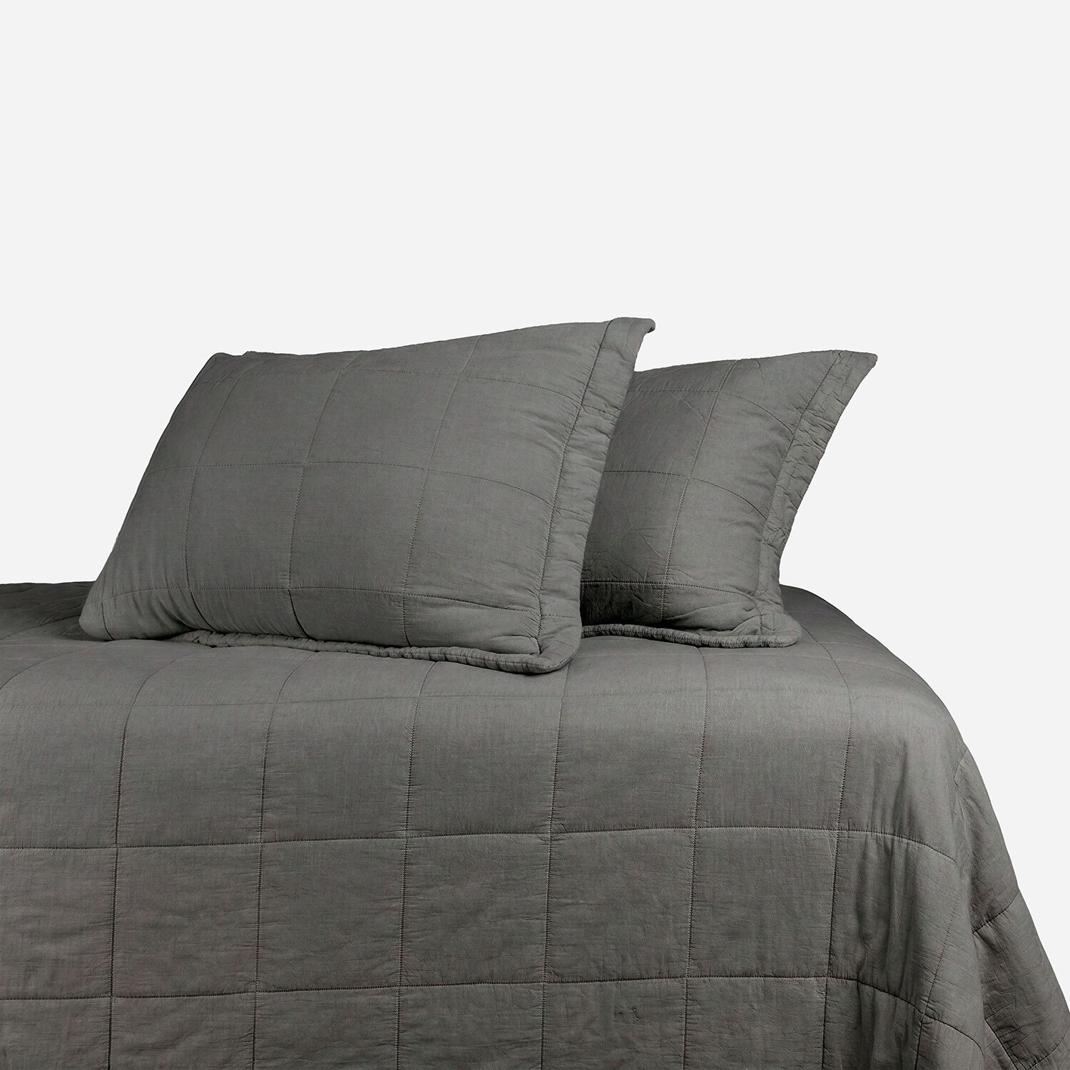 Quilt Super King Algod&oacute;n Stonewash Gris