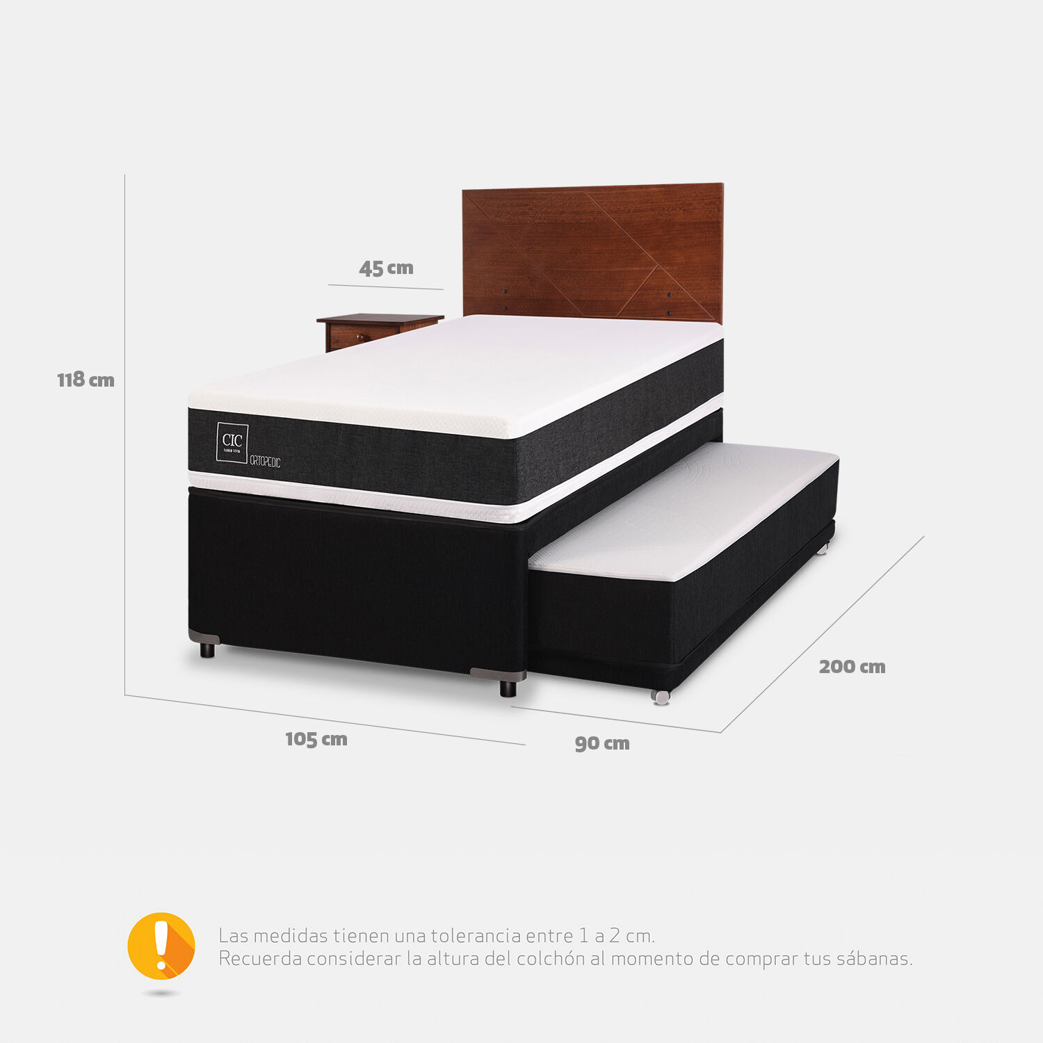 Cama Nido Div&aacute;n Ortopedic + Set Villarrica