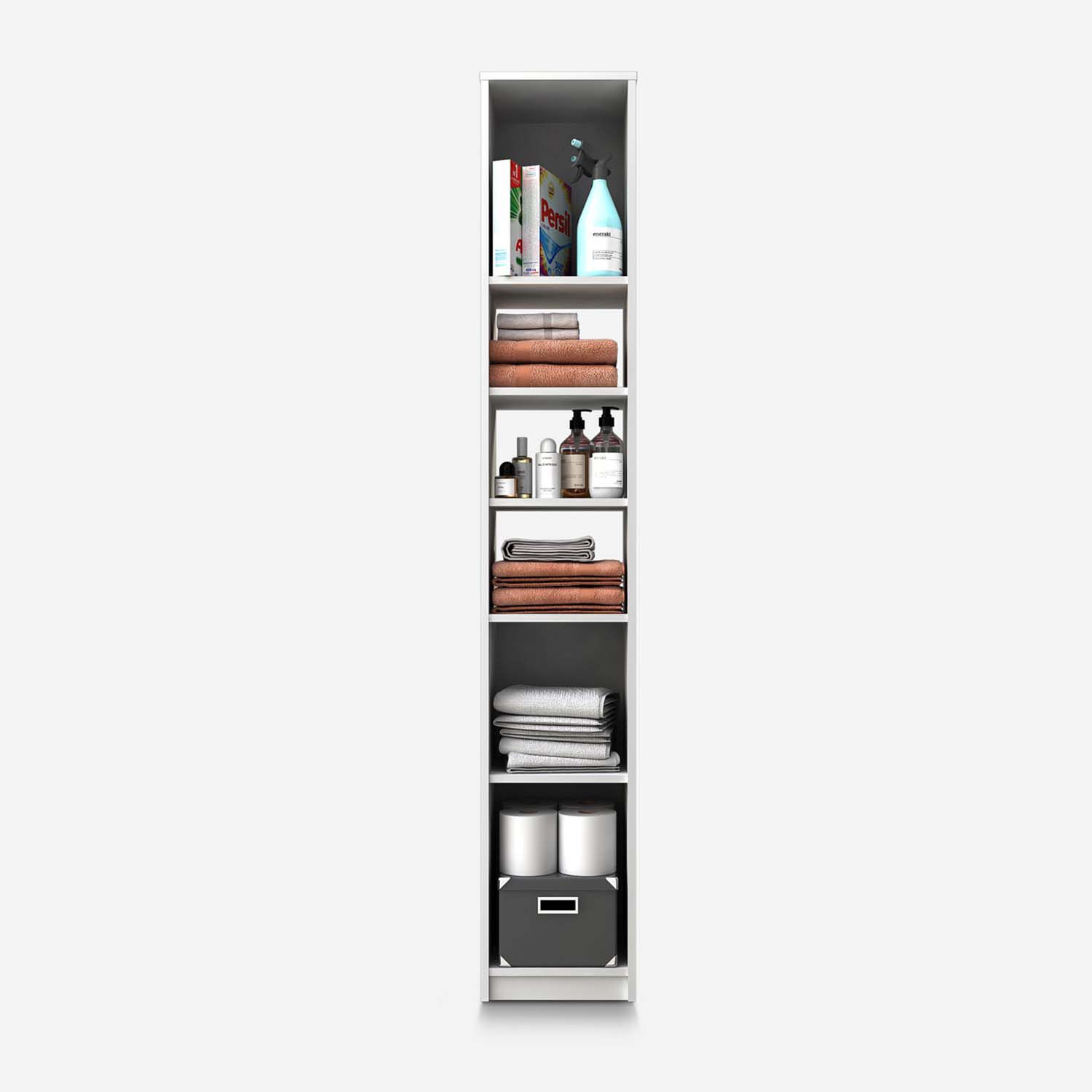 Set de Ba&ntilde;o Vanitorio + Estante Organizador Blanco