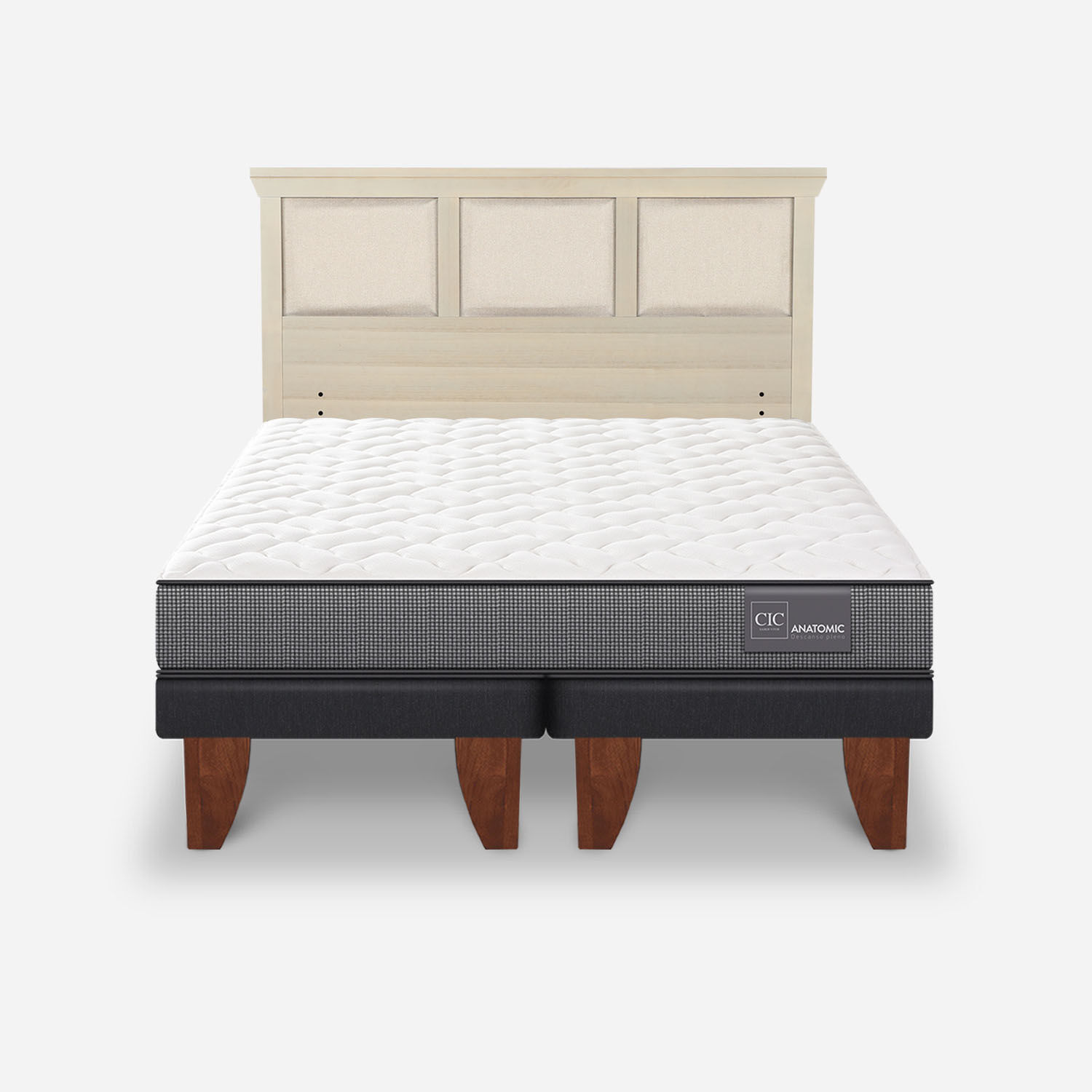 Cama Europea King Anatomic + Respaldo Torino Alpino