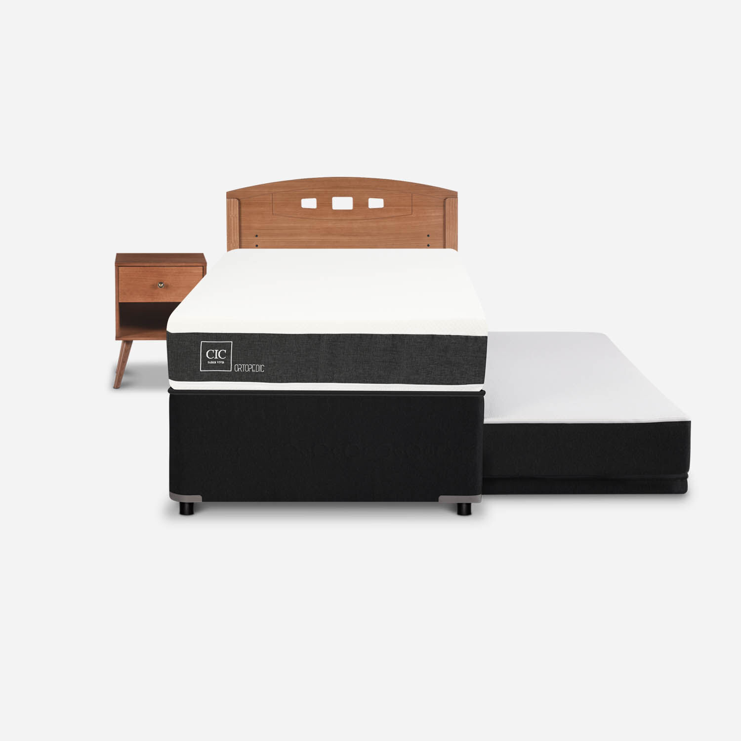 Cama Nido Div&aacute;n Ortopedic + Set Gales Caramel