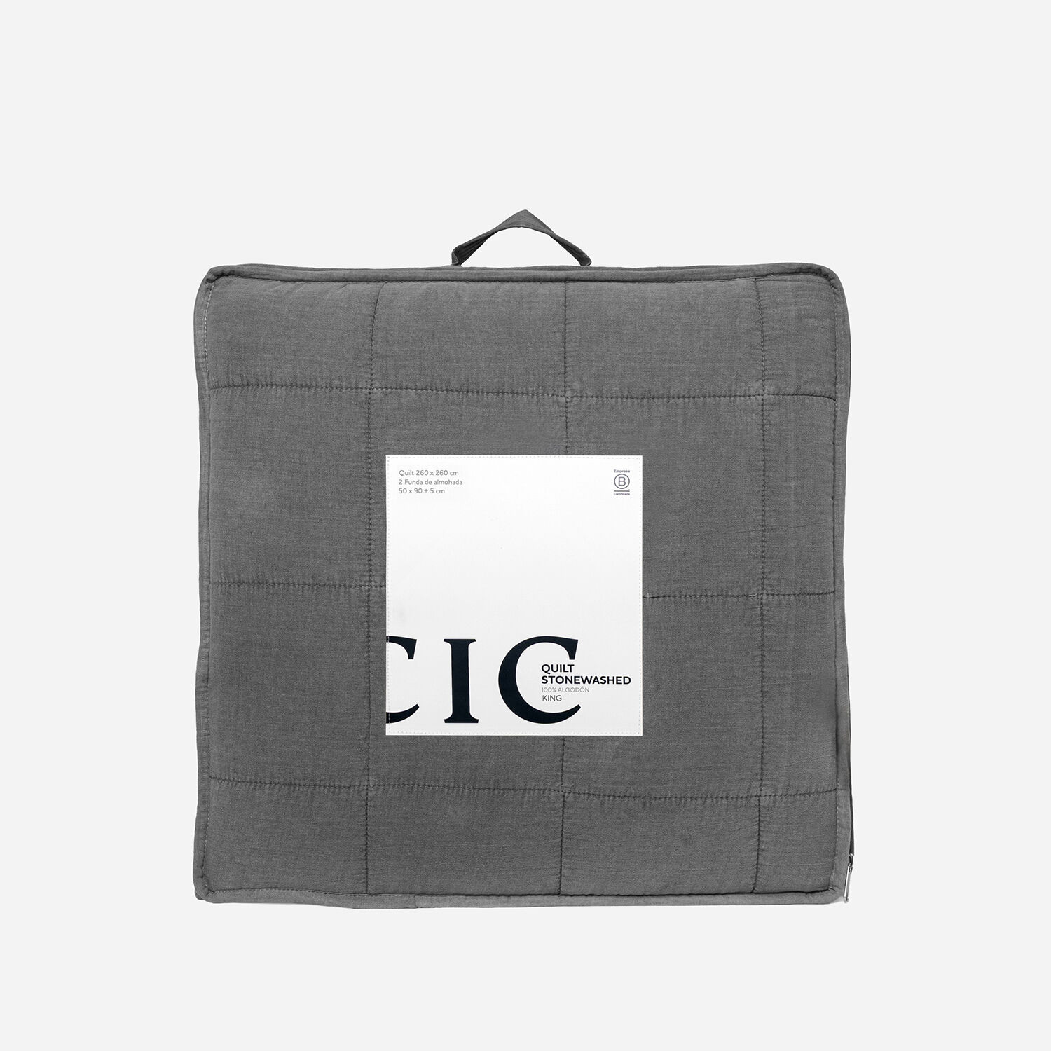 Quilt King Algod&oacute;n Stonewash Gris