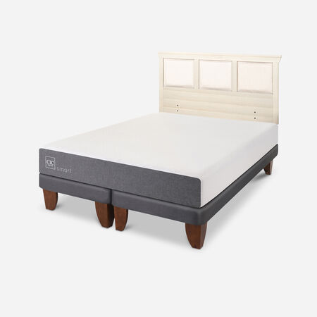 Cama Europea King Smart + Respaldo Torino Alpino