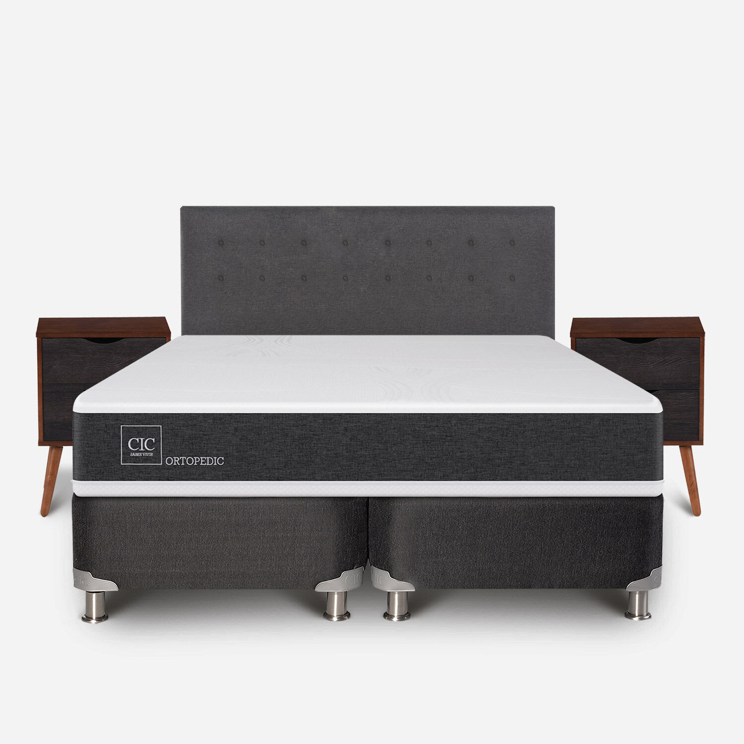 Box Spring King Ortopedic 5 Zonas + Set &Eacute;ufrates