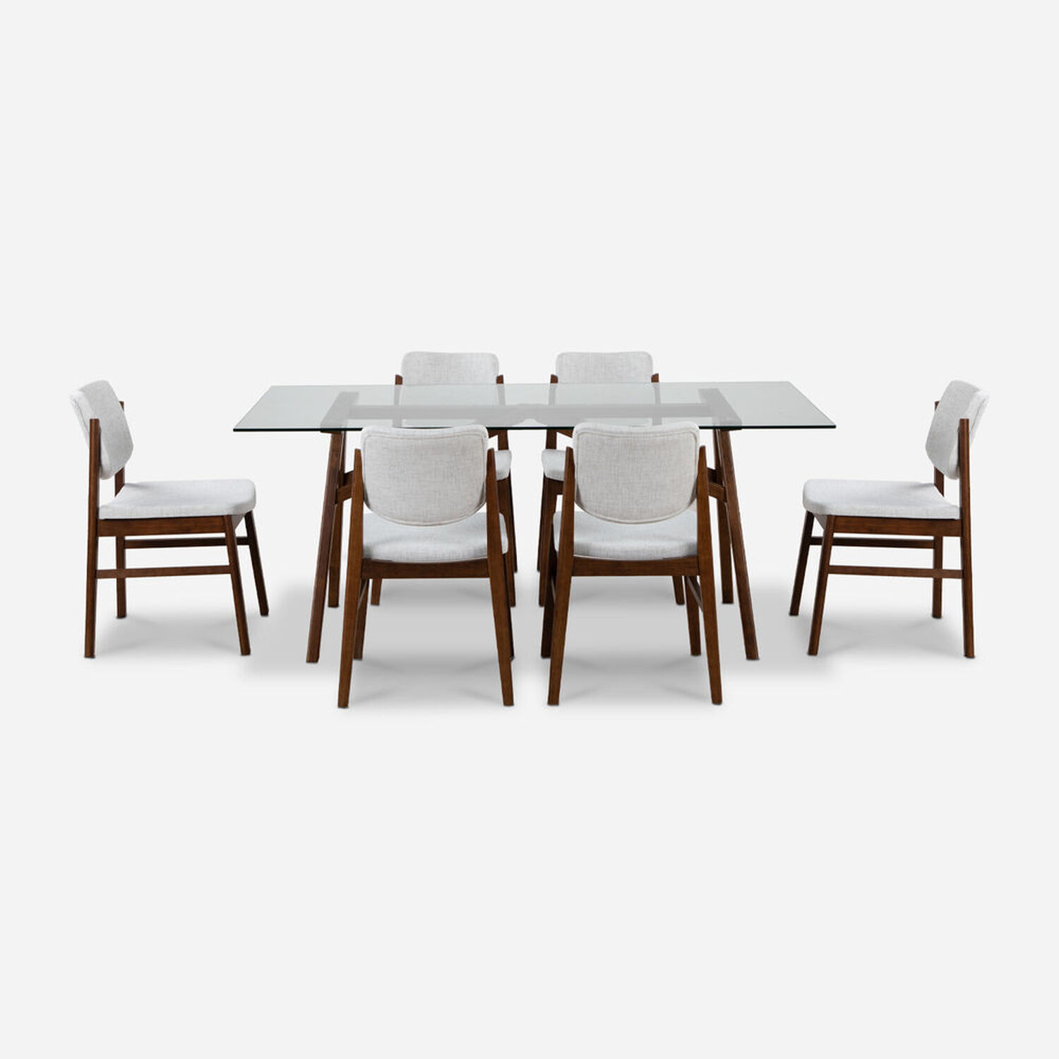 Comedor de Vidrio 6 Sillas New York