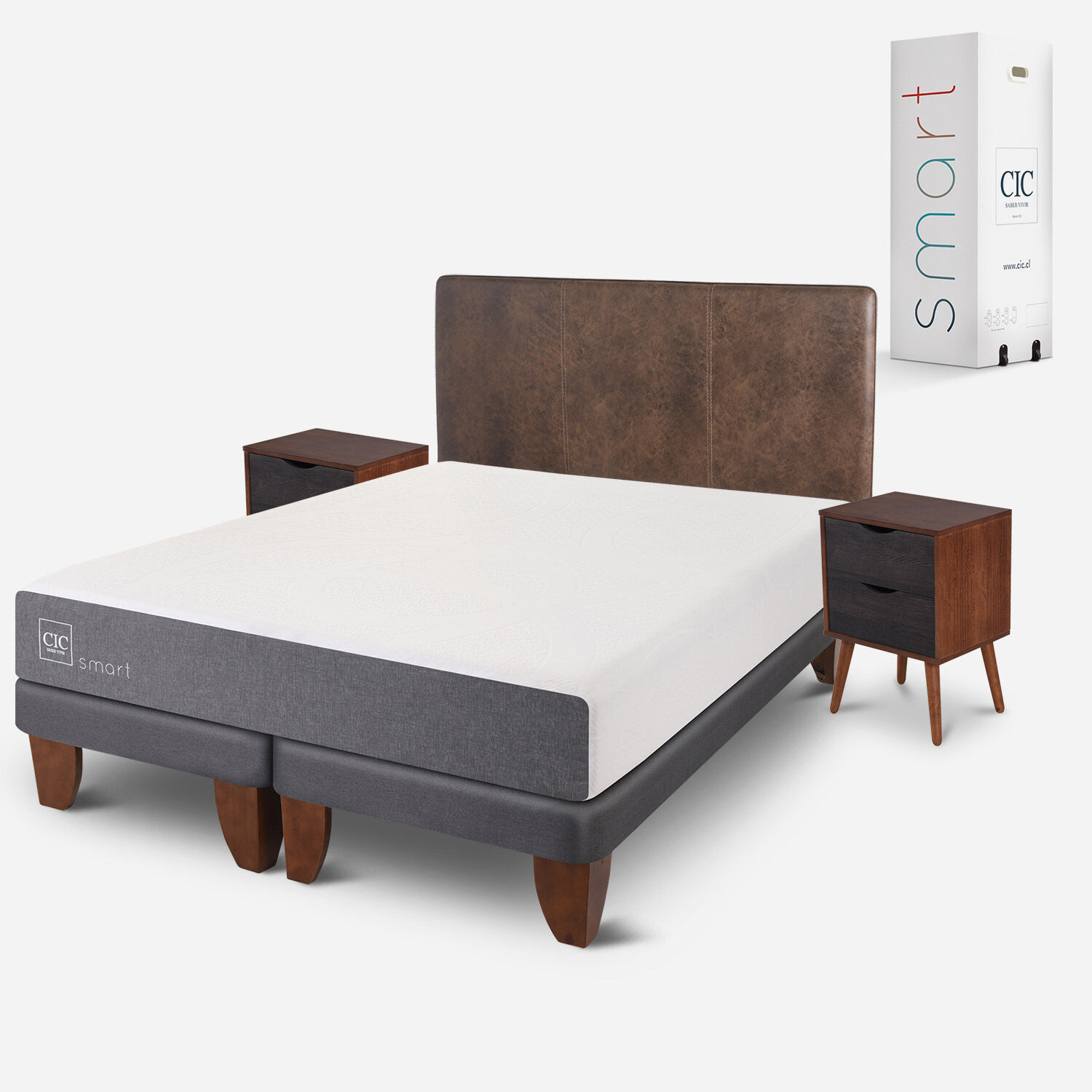 Cama Europea King Smart + Set Baker