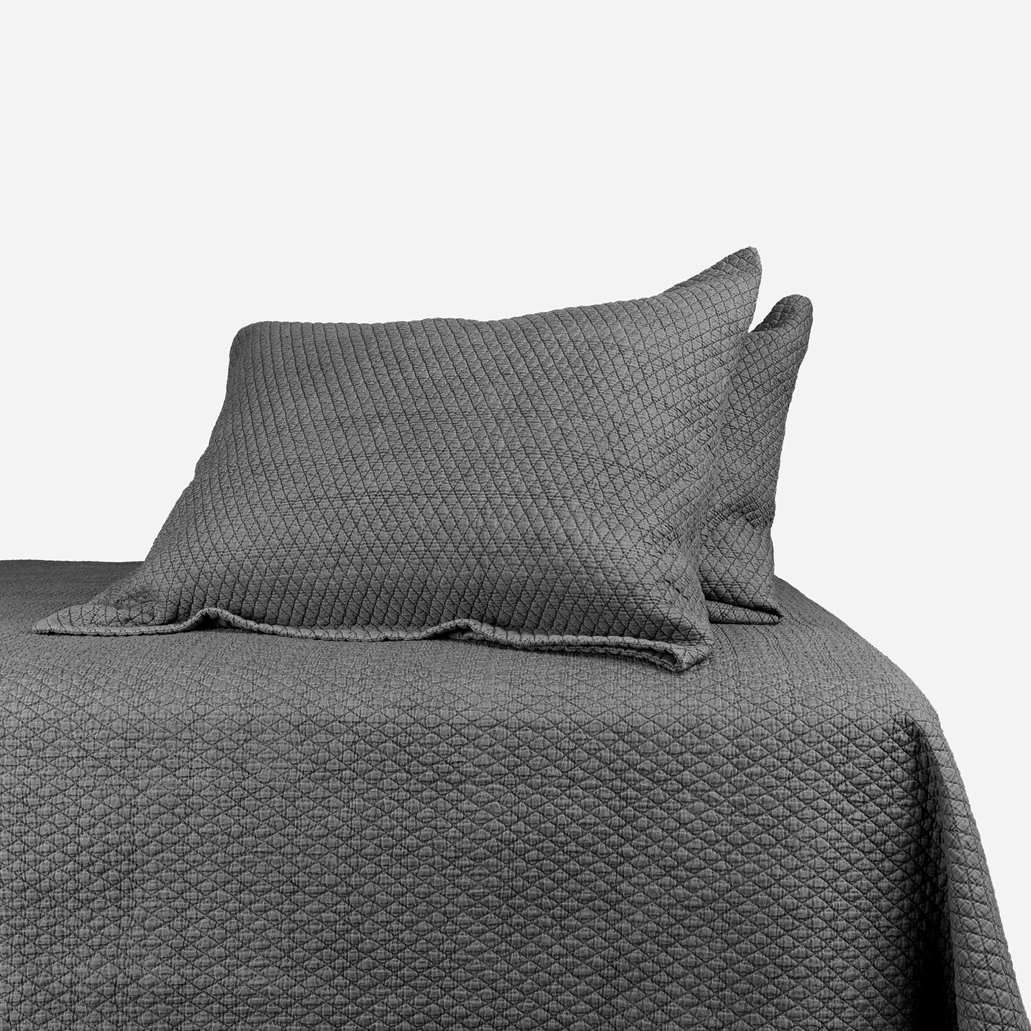 Quilt Super King Microfibra Stonewash Gris