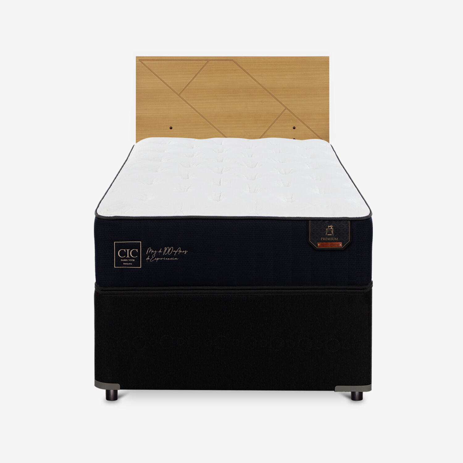 Cama Nido Div&aacute;n Premium + Respaldo Villarrica Mostaza