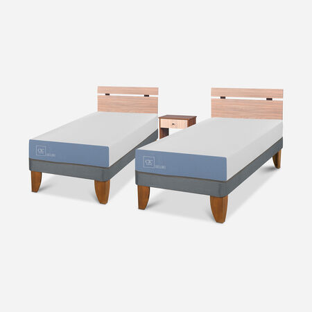 D&uacute;plex Cama Europea 1 Plaza Excellence + Set Olmo