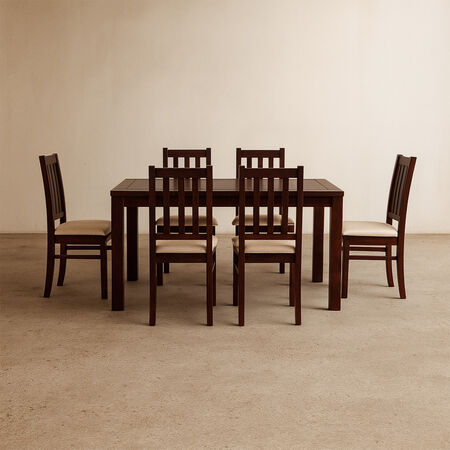 Comedor 6 Sillas &Ntilde;uble Beige