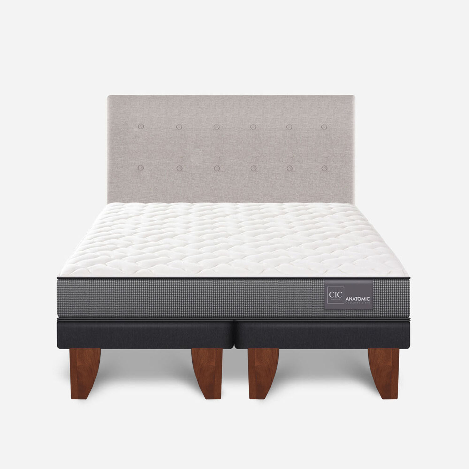 Cama Europea King Anatomic + Respaldo Tigris