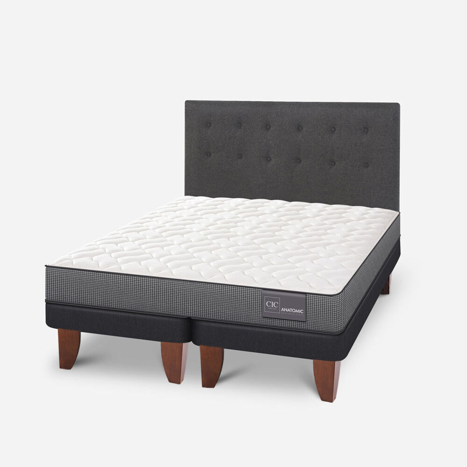 Cama Europea 2 Plazas Anatomic Base Dividida + Respaldo &Eacute;ufrates
