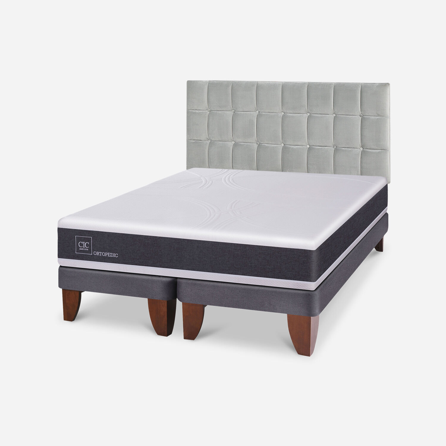 Cama Europea King Ortopedic + Respaldo Sile