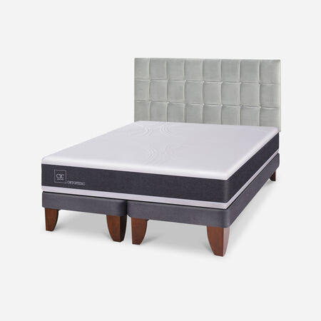 Cama Europea King Ortopedic + Respaldo Sile