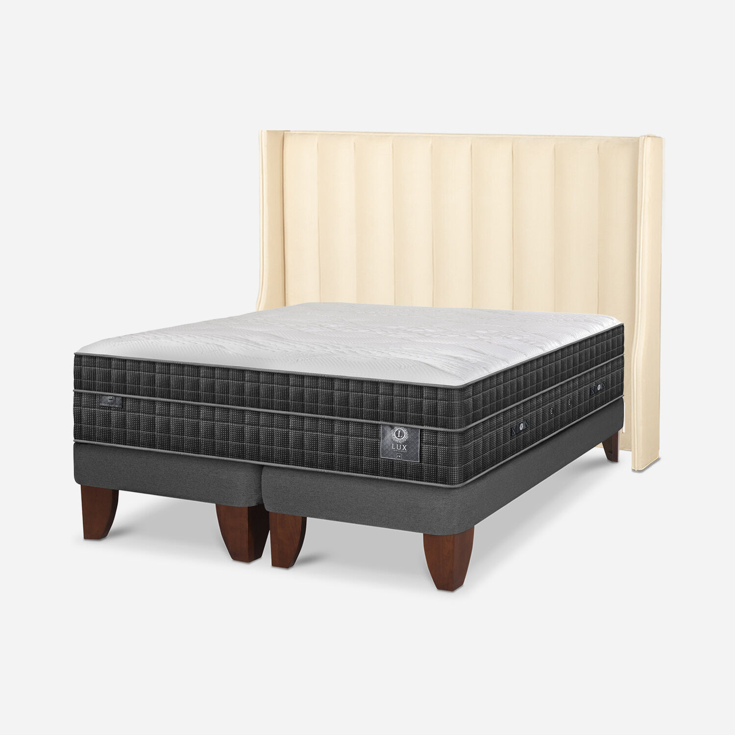Cama Europea King Lux + Respaldo Panaro