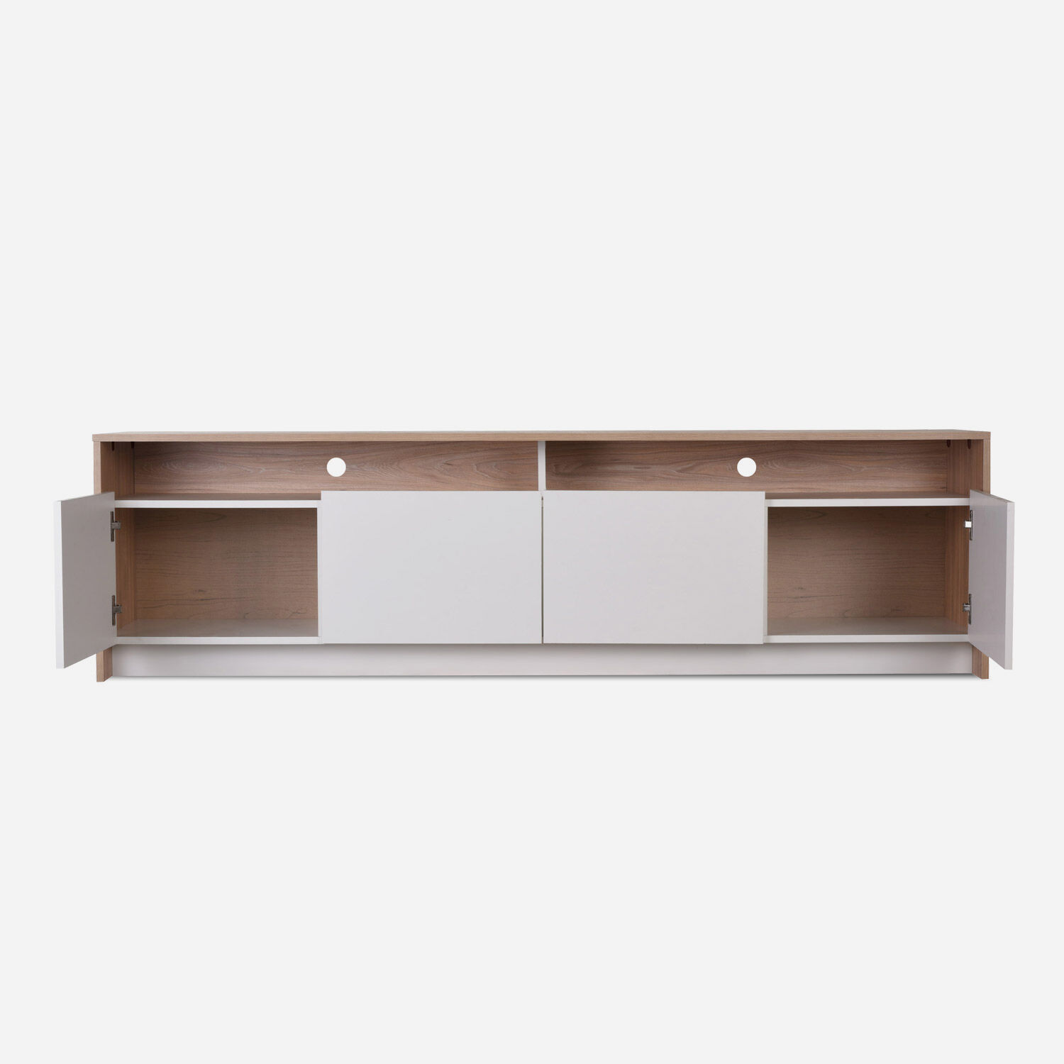 Rack Tv 70" 2 Puertas 2 Cajones Olmo Blanco Colb&uacute;n