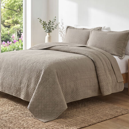 Quilt King Microfibra Stonewash Taupe