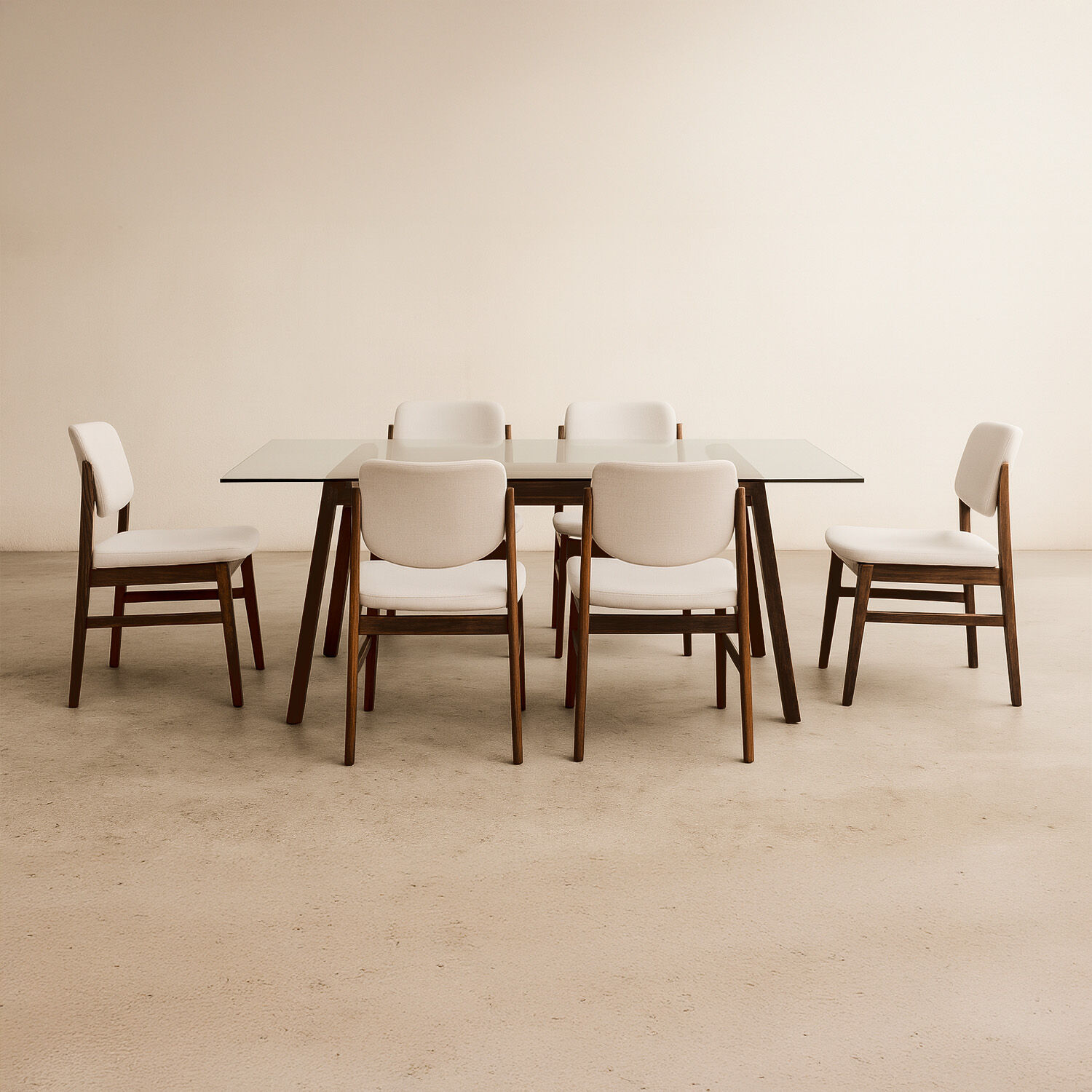 Comedor de Vidrio 6 Sillas New York