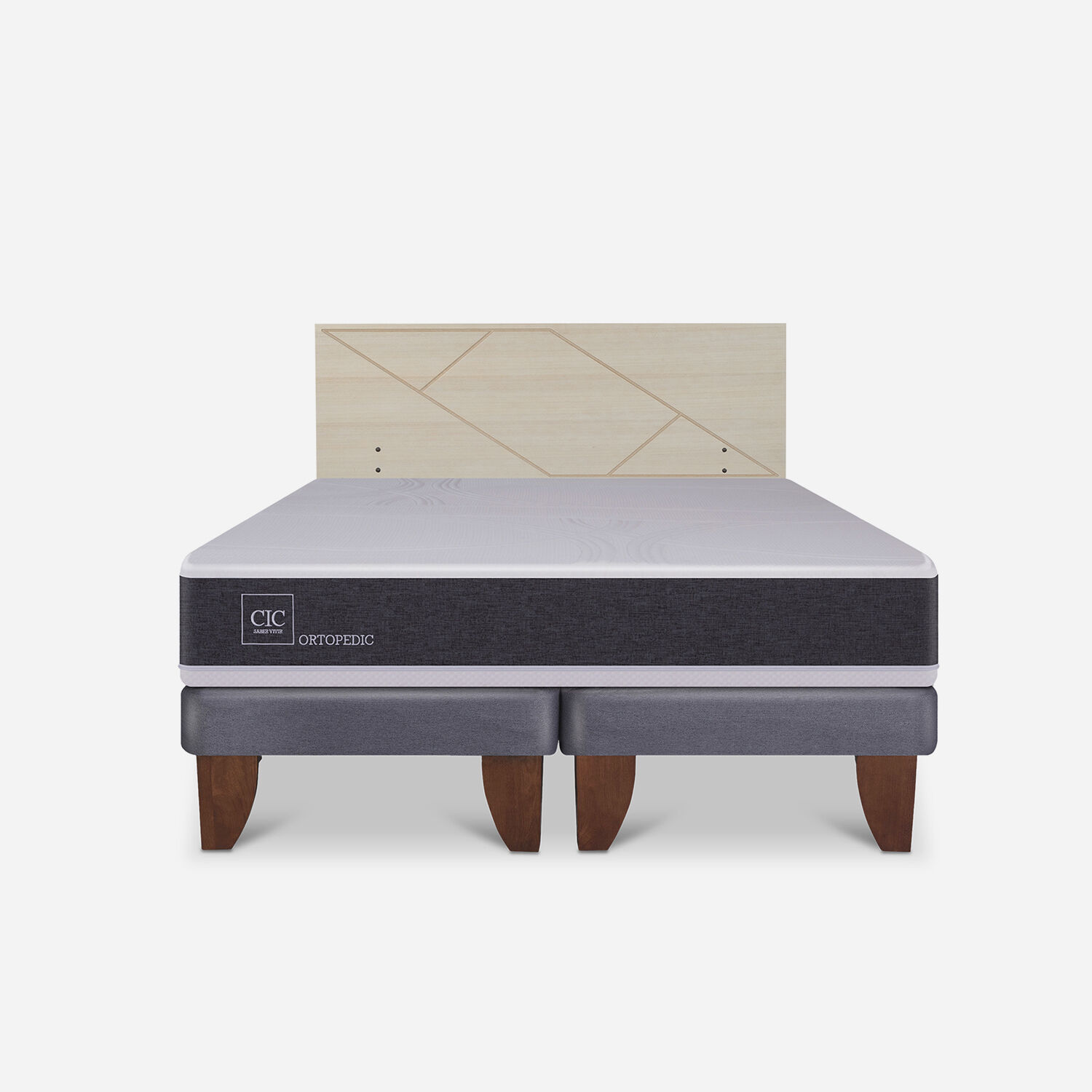 Cama Europea King Ortopedic + Respaldo Villarrica Alpino