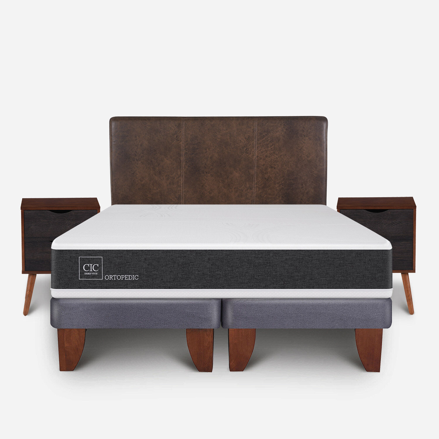Cama Europea King Ortopedic + Set Baker
