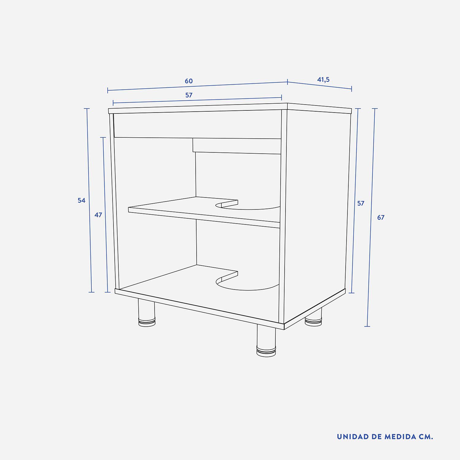 Set de Ba&ntilde;o Estante 2 Puertas 1 Repisa + Vanitorio + Estante Organizador Blanco
