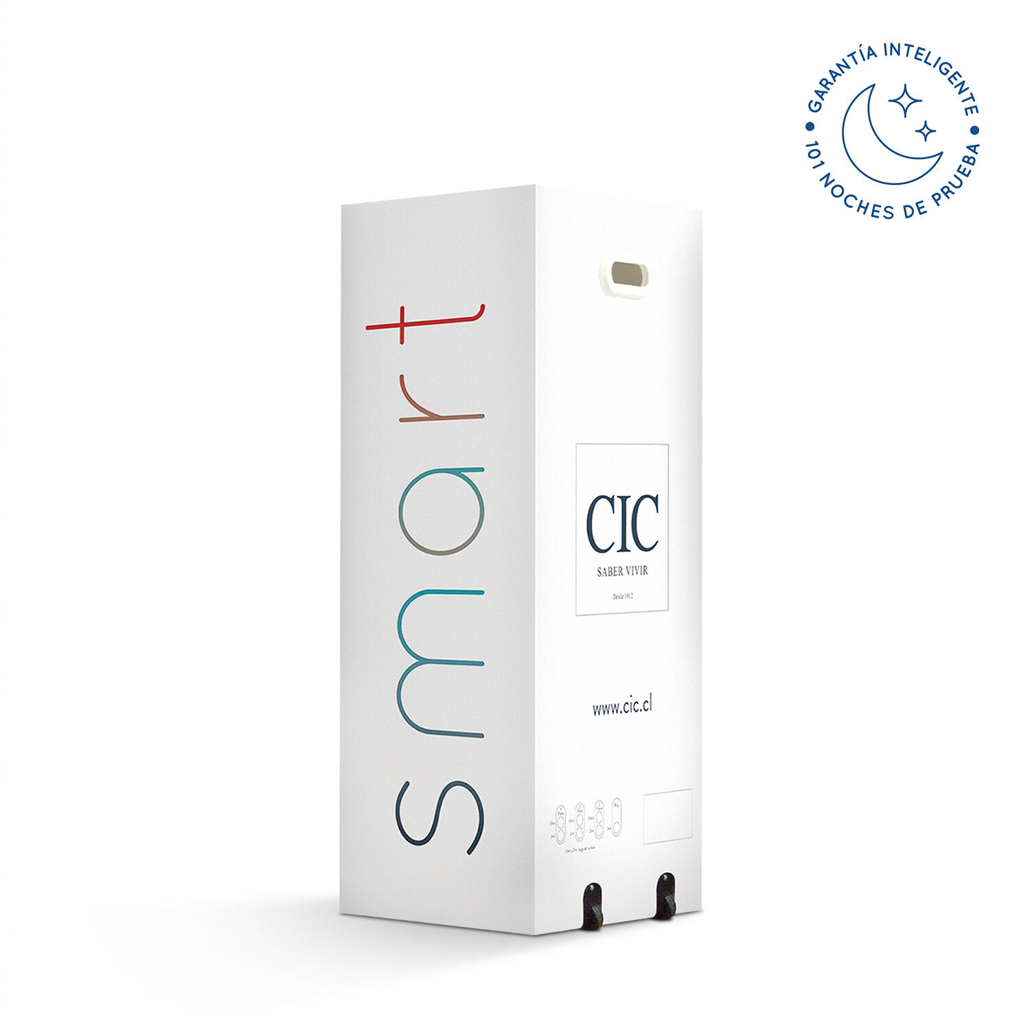 Cama Europea 2 Plazas Smart Base Dividida + Respaldo Torino Olivo