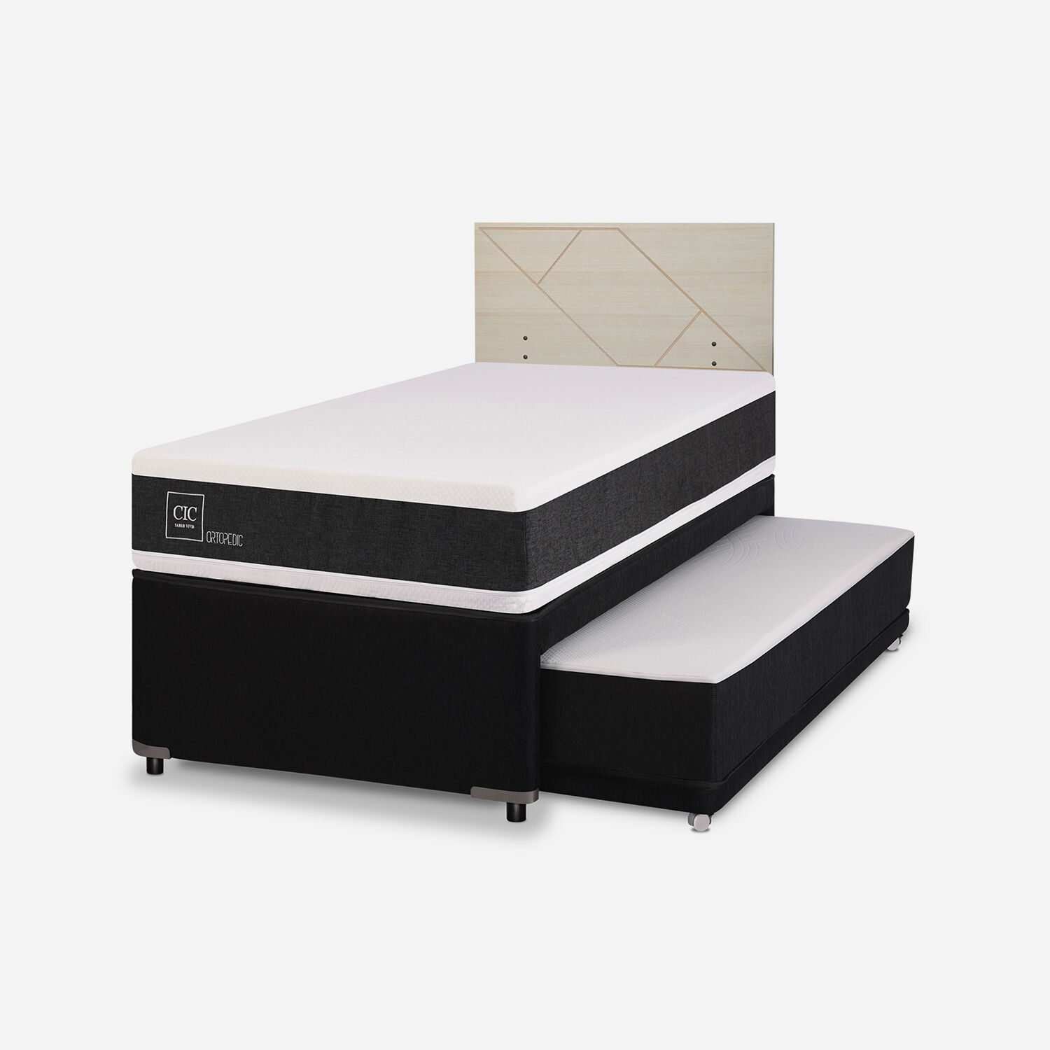 Cama Nido Div&aacute;n Ortopedic + Respaldo Villarrica Alpino