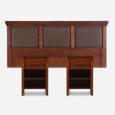 Respaldo 2 Plazas + Veladores Torino Caramel