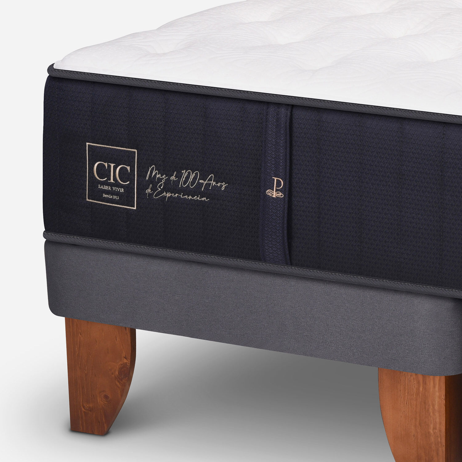 Cama Europea 2 Plazas Premium Base Dividida + Respaldo Dubl&iacute;n Alpino
