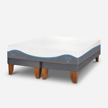 Cama Europea 2 Plazas Alaska Base Dividida Base Dividida