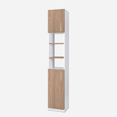 Estante de Ba&ntilde;o 2 Puertas Blanco Olmo